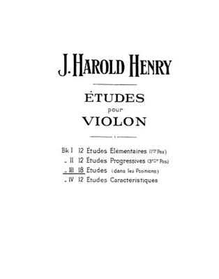 H. Henry J.: Etudes Progressives 3: Violine Solo