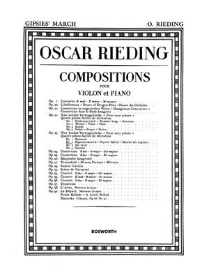 Oscar Rieding: Gipsies March Op.23/2: Violine mit Begleitung