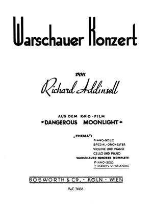 Richard Addinsell: Richard Addinsell: Warsaw Concerto (2 Piano Score): Klavier Duett