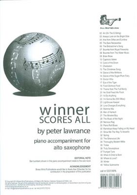 Peter Lawrance: Winner Scores All For Sax Alto: Saxophon
