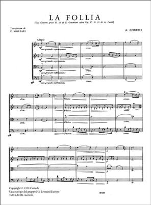 Arcangelo Corelli: La Follia (Partitura e parti): Streichquartett