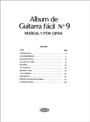Album De Guitarra Facil No 09 Manolo Escobar: Gitarre Solo