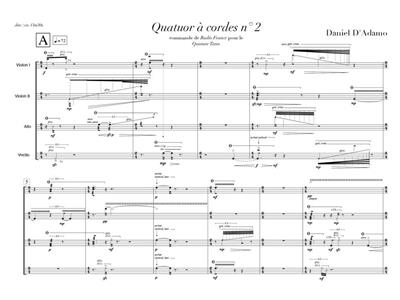 Daniel D'Adamo: Quatuor n°2: Streichquartett