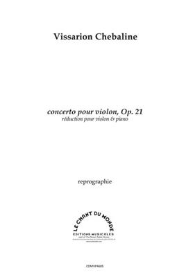Vissarion Chebaline: Concerto Pour Violon Op. 21: Violine mit Begleitung