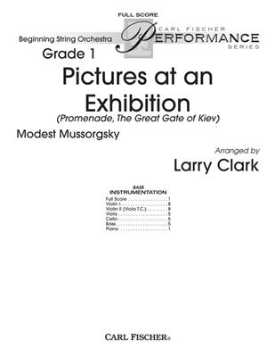 Modest Mussorgsky: Pictures At An Exhibition: (Arr. Larry Clark): Streichorchester