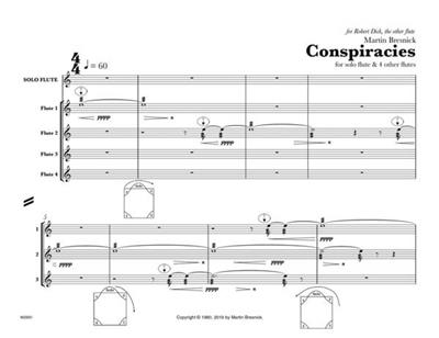 Martin Bresnick: Conspiracies: Flöte Ensemble