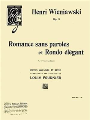 Henryk Wieniawski: Romance sans paroles et Rondo élégant Op.9: Violine mit Begleitung