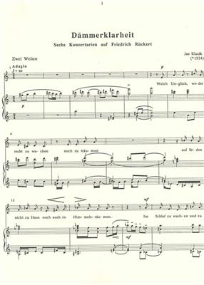 Jan Klusak: Dammerklarheit: Gesang mit Klavier