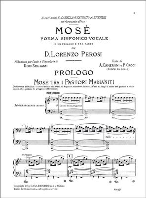 Lorenzo Perosi: Mosè: Opern Klavierauszug