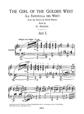 Giacomo Puccini: La fanciulla del West: Opern Klavierauszug