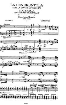 Gioachino Rossini: La Cenerentola Ossia La Bonta' In Trionfo: Opern Klavierauszug