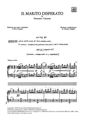 Domenico Cimarosa: Il marito disperato: Opern Klavierauszug