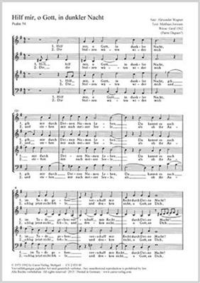 Alexander Wagner: Hilf Mir, O Gott, In Dunkler Nacht: Gemischter Chor A cappella