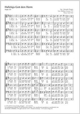 Alexander Wagner: Halleluja Gott Dem Herrn: Gemischter Chor A cappella