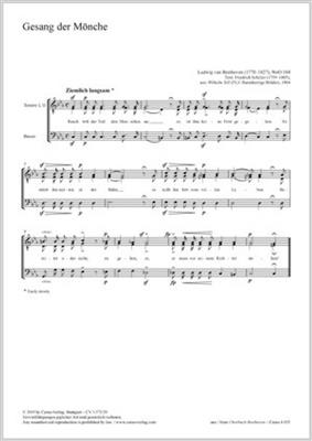 Ludwig van Beethoven: Gesang Der Mönche: Männerchor mit Begleitung