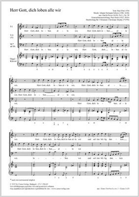 Johann Hermann Schein: Herr Gott, dich loben alle wir: (Arr. Christiane Hrasky): Gemischter Chor mit Klavier/Orgel