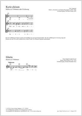 Thomas Roseingrave: Kyrie eleison / Gloria: Gemischter Chor mit Begleitung