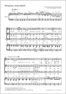 Christoph Spengler: Swing low, sweet chariot: Gemischter Chor mit Klavier/Orgel