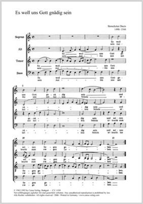 Benedictus Ducis: Zwei Choralmotetten zu 4 Stimmen [Ducis]: Gemischter Chor mit Begleitung