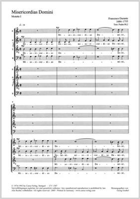 Francesco Durante: Misericordias Domini: Gemischter Chor mit Begleitung