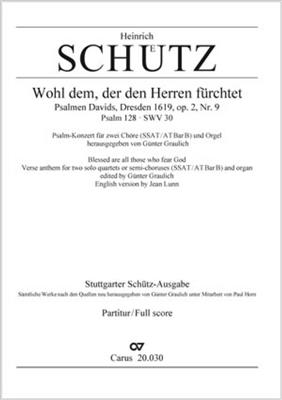 Heinrich Schütz: Wohl dem, der den Herren fürchtet: (Arr. Paul Horn): Gemischter Chor mit Klavier/Orgel