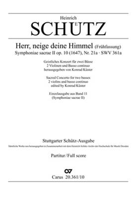 Heinrich Schütz: Herr, neige deine Himmel [Frühfassung]: Männerchor mit Ensemble