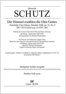 Heinrich Schütz: Die Himmel erzählen die Ehre Gottes: (Arr. Paul Horn): Gemischter Chor mit Ensemble