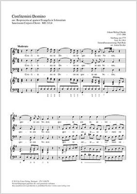 Johann Michael Haydn: Confitemini Domino: (Arr. Paul Horn): Gemischter Chor mit Ensemble