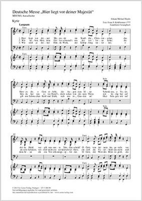 Johann Michael Haydn: Deutsche Messe: Gemischter Chor mit Ensemble