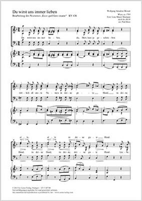 Wolfgang Amadeus Mozart: Du wirst uns immer lieben: (Arr. Paul Horn): Gemischter Chor mit Klavier/Orgel