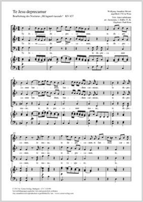 Wolfgang Amadeus Mozart: Te Jesu deprecamur: (Arr. Paul Horn): Gemischter Chor mit Klavier/Orgel