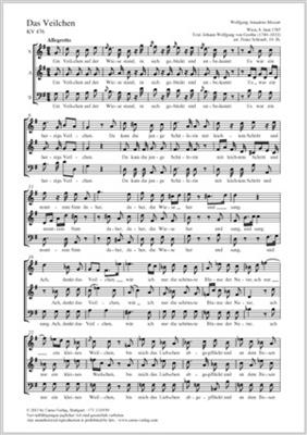 Wolfgang Amadeus Mozart: Das Veilchen: Gemischter Chor mit Begleitung