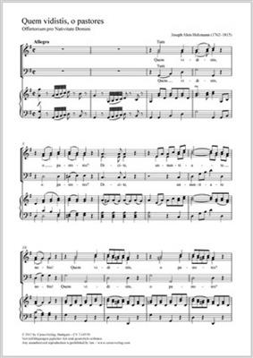 Joseph Alois Holzmann: Quem vidistis, o pastores: Gemischter Chor mit Klavier/Orgel