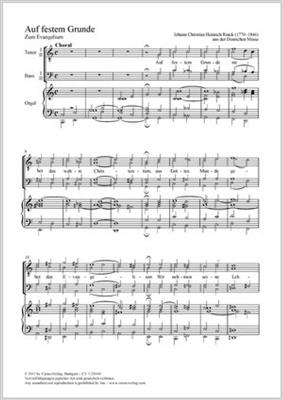 Johann Christian Heinrich Rinck: Auf festem Grunde: Männerchor mit Klavier/Orgel