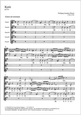 Wolfgang Amadeus Mozart: Kyrie in G: Gemischter Chor mit Begleitung