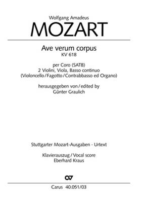 Wolfgang Amadeus Mozart: Ave Verum Corpus: (Arr. Paul Horn): Gemischter Chor mit Ensemble