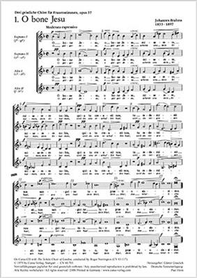 Johannes Brahms: Brahms: Drei geistliche Chore: Gesang Solo