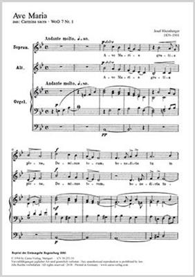Josef Rheinberger: Ave Maria in B: Frauenchor mit Klavier/Orgel