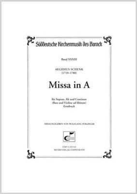 Aegidius Schenk: Missa in A: Frauenchor mit Begleitung