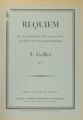 Vincenz Goller: Requiem: Gemischter Chor mit Klavier/Orgel