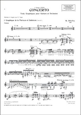 Maurice Ohana: Concerto. Trois Graphiques Pour Guitare Et: Gitarre mit Begleitung