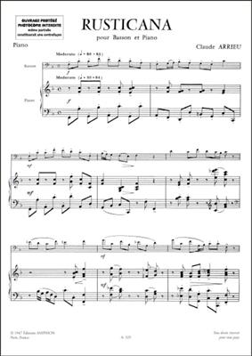 Claude Arrieu: Rusticana Basson-Piano: Fagott Solo