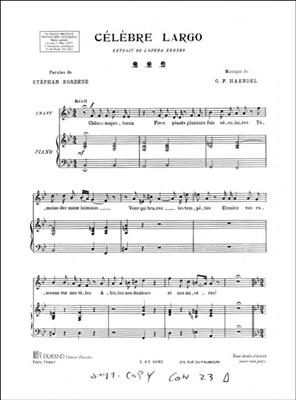 Georg Friedrich Händel: Largo Mezzo-Piano En Fa (Xerxes: Gesang mit Klavier