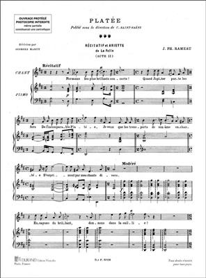 Jean-Philippe Rameau: Platée: Gesang mit Klavier