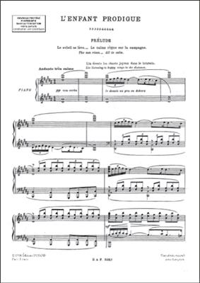 Claude Debussy: L'Enfant Prodigue: Gesang mit Klavier
