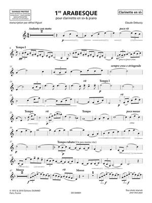 Claude Debussy: Arabesque n° 1: Klarinette mit Begleitung