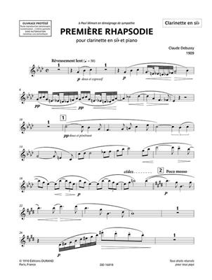 Claude Debussy: Première Rhapsodie: Klarinette mit Begleitung