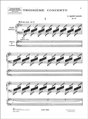 Camille Saint-Saëns: Concerto 3 Opus 29: Klavier Duett