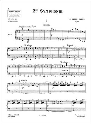 Camille Saint-Saëns: Symphonie N 2 4 Mains: Klavier vierhändig