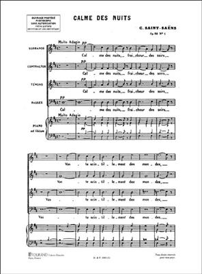 Camille Saint-Saëns: Calme des Nuits opus 68, no1: Gemischter Chor mit Klavier/Orgel